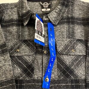 Men's flannel black plaid shirt by Colorado clothing size large